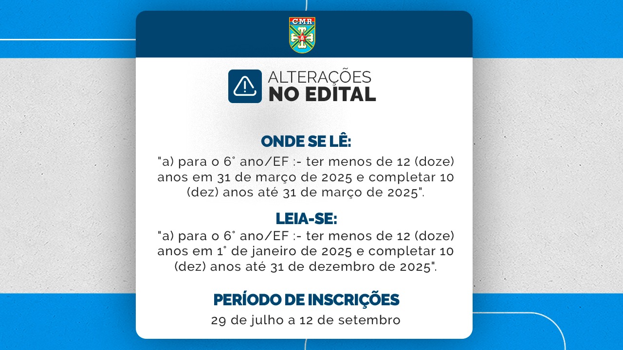 ALTERAÇÃO EDITAL