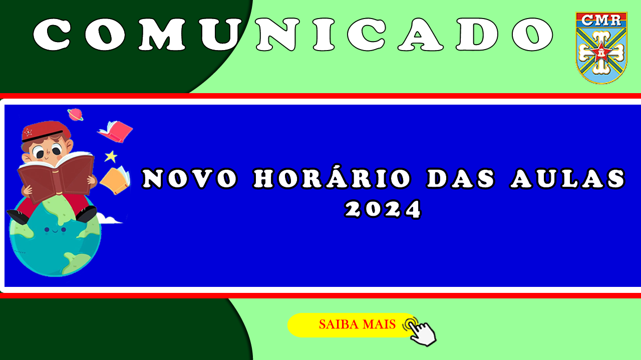 NOVO HORÁRIO DAS AULAS 2024