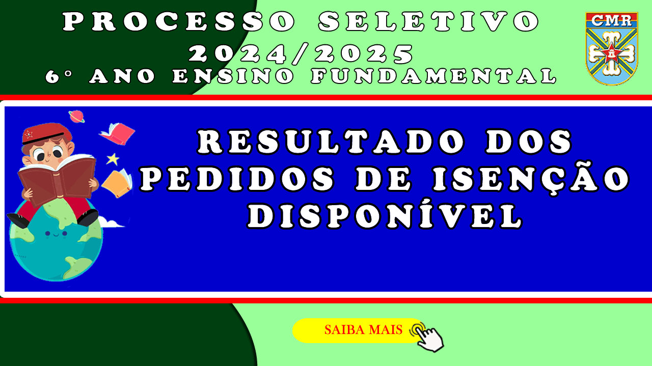 Resultado dos pedidos de isenções de inscrição